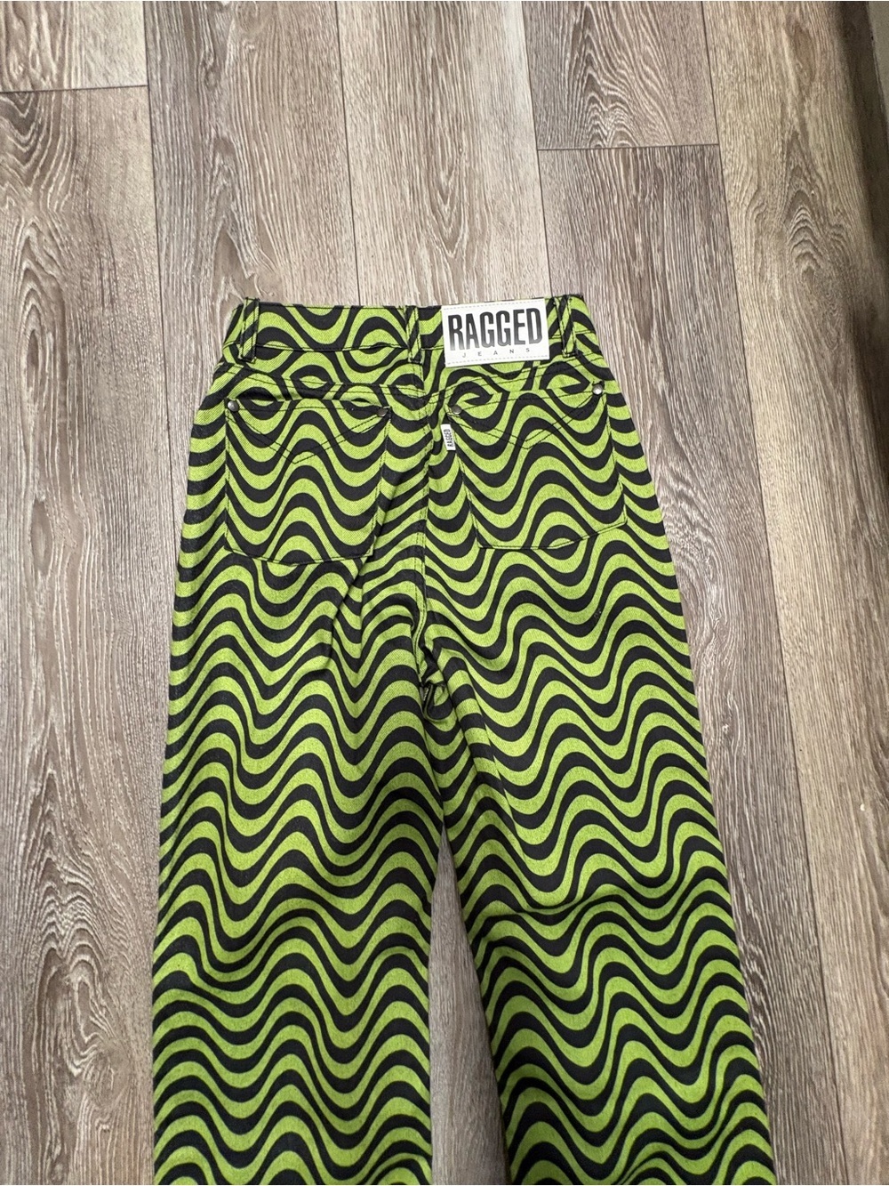 The Ragged priest lime & charcoal wave Dad jeans - Picture 11 of 12
